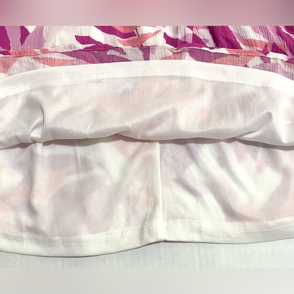 Emily Wonder Womens S Pink Floral V-Neck Dress Boho Preppy Classic Feminine - Picture 14 of 16